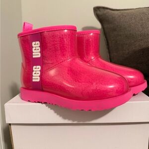 UGG Kids Bright Pink Rain Boots